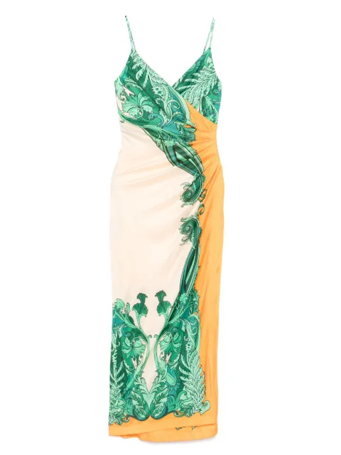 ETRO gathered printed dress