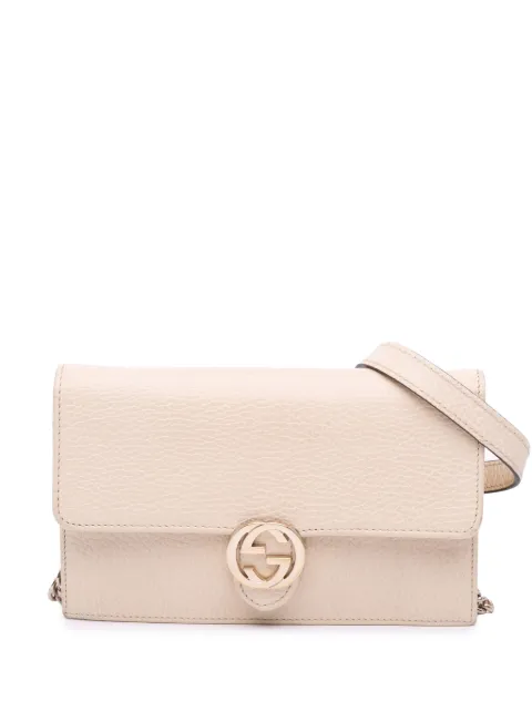 Gucci Pre-Owned 2016-2024 Interlocking G Dollar Calfskin Wallet on Chain crossbody bag