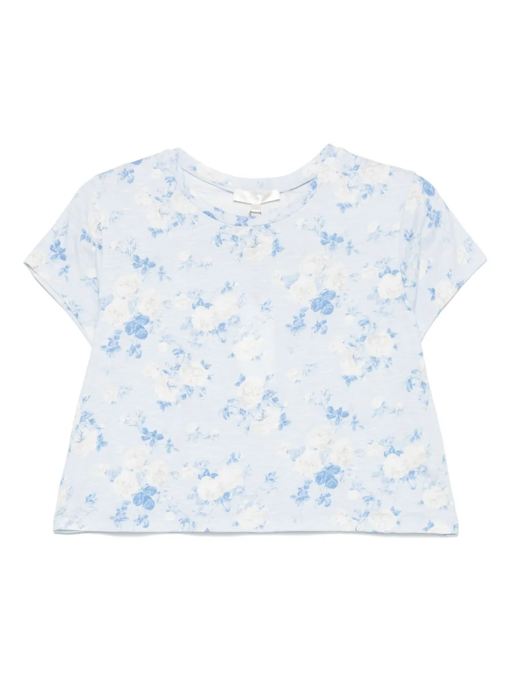 LoveShackFancy T-shirt met bloemenprint Blauw