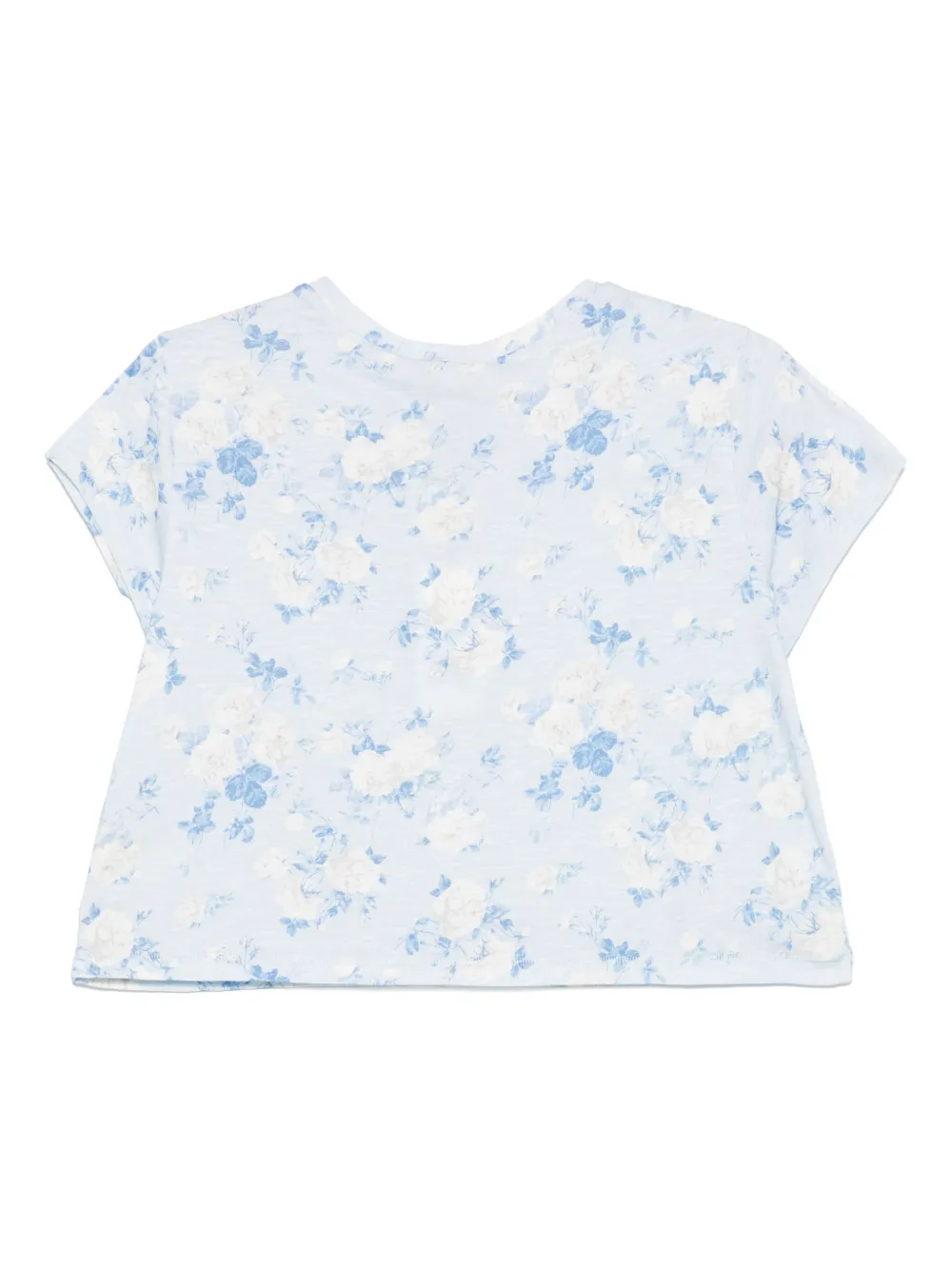 LoveShackFancy T-shirt met bloemenprint Blauw