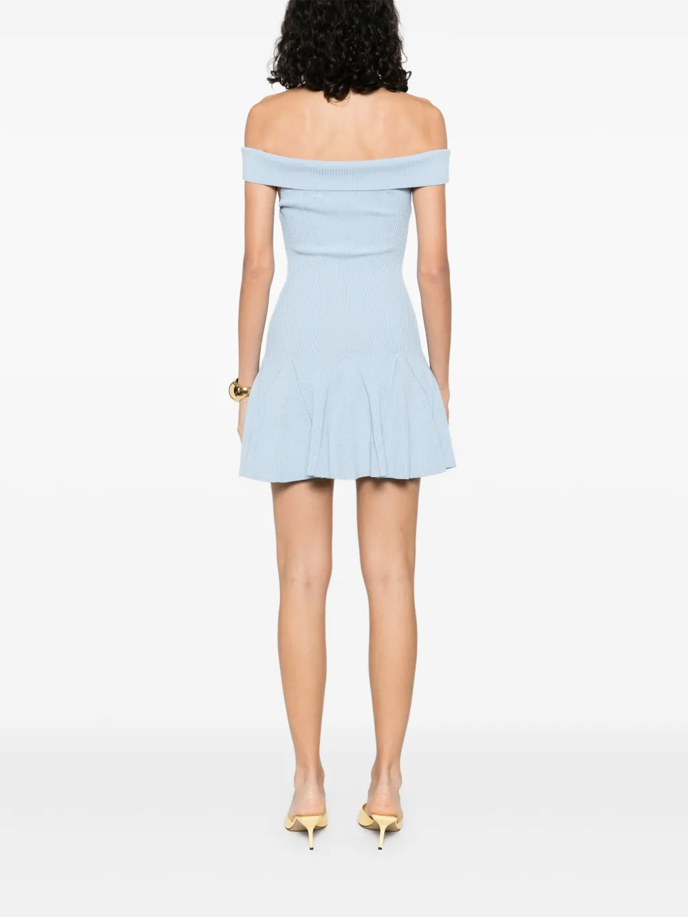 Retrofete Erica mini-jurk Blauw