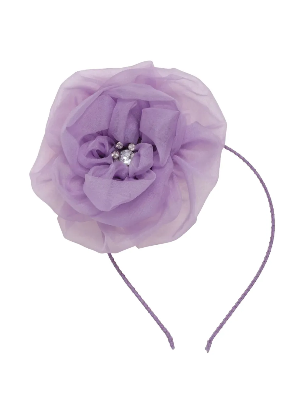 Tutu Du Monde Cerchietto con fiore in organza - Viola