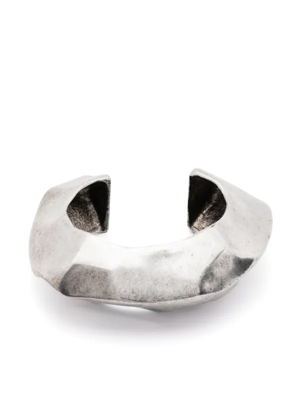 Saint Laurent Pre-owned Oversized Cuff Bracelet in Silver