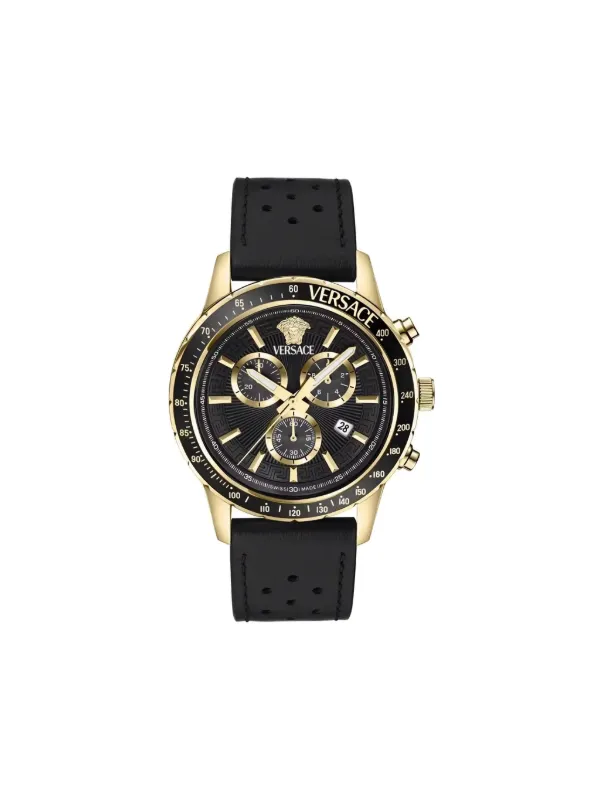 Versace スポーツ クロノグラフ 44mm | ブラック | FARFETCH JP