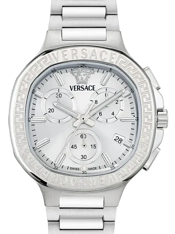 Versace Silver Chrono Ladies 40mm Watch Versace Womens Two Tone 40mm Strap Fashion Watch – Bluefly main image 4