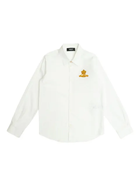Versace Kids camisa con logo bordado