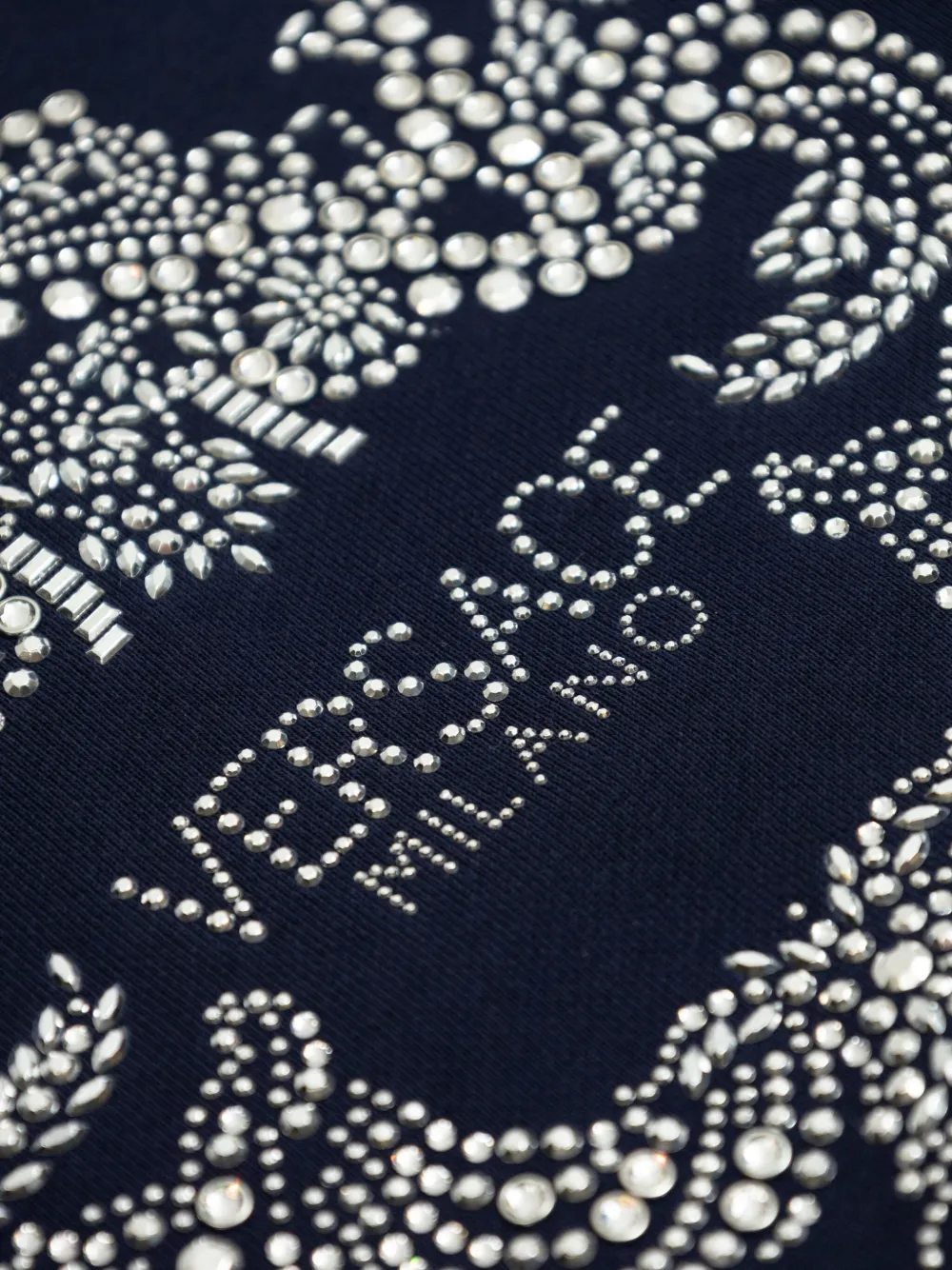 Versace Kids Sweater met kristallen Blauw