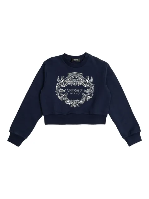 Versace Kids sudadera con detalles de cristal