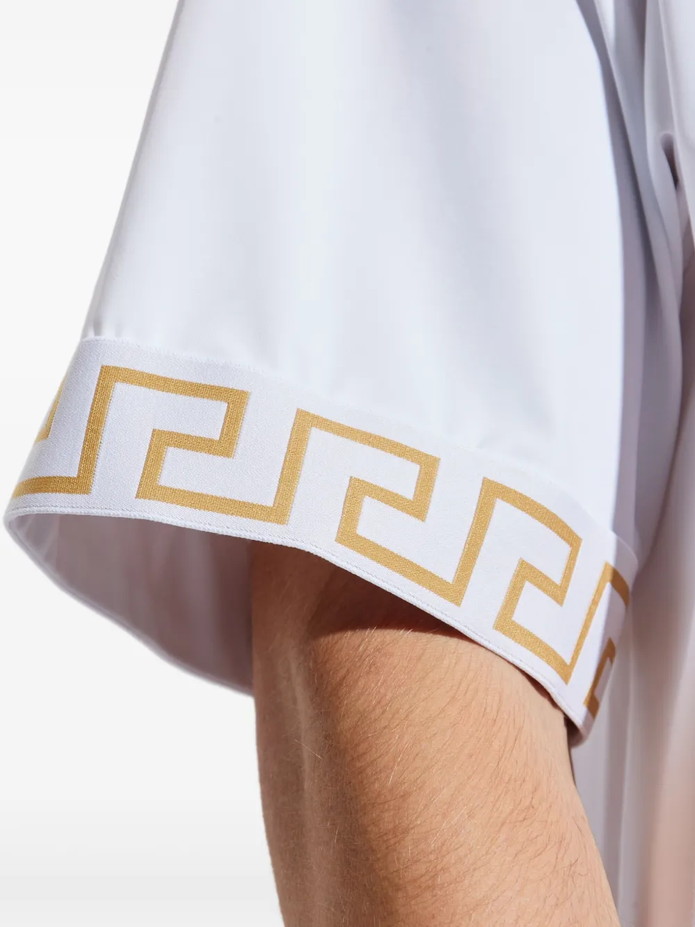 Versace T-shirt met verfraaide manchetten Wit