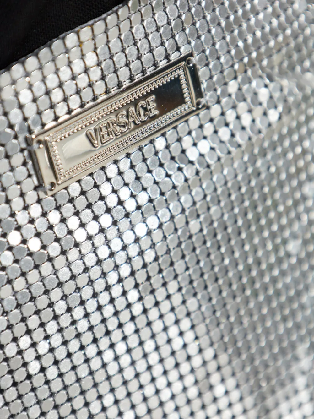 Versace Shorts met mesh Zilver