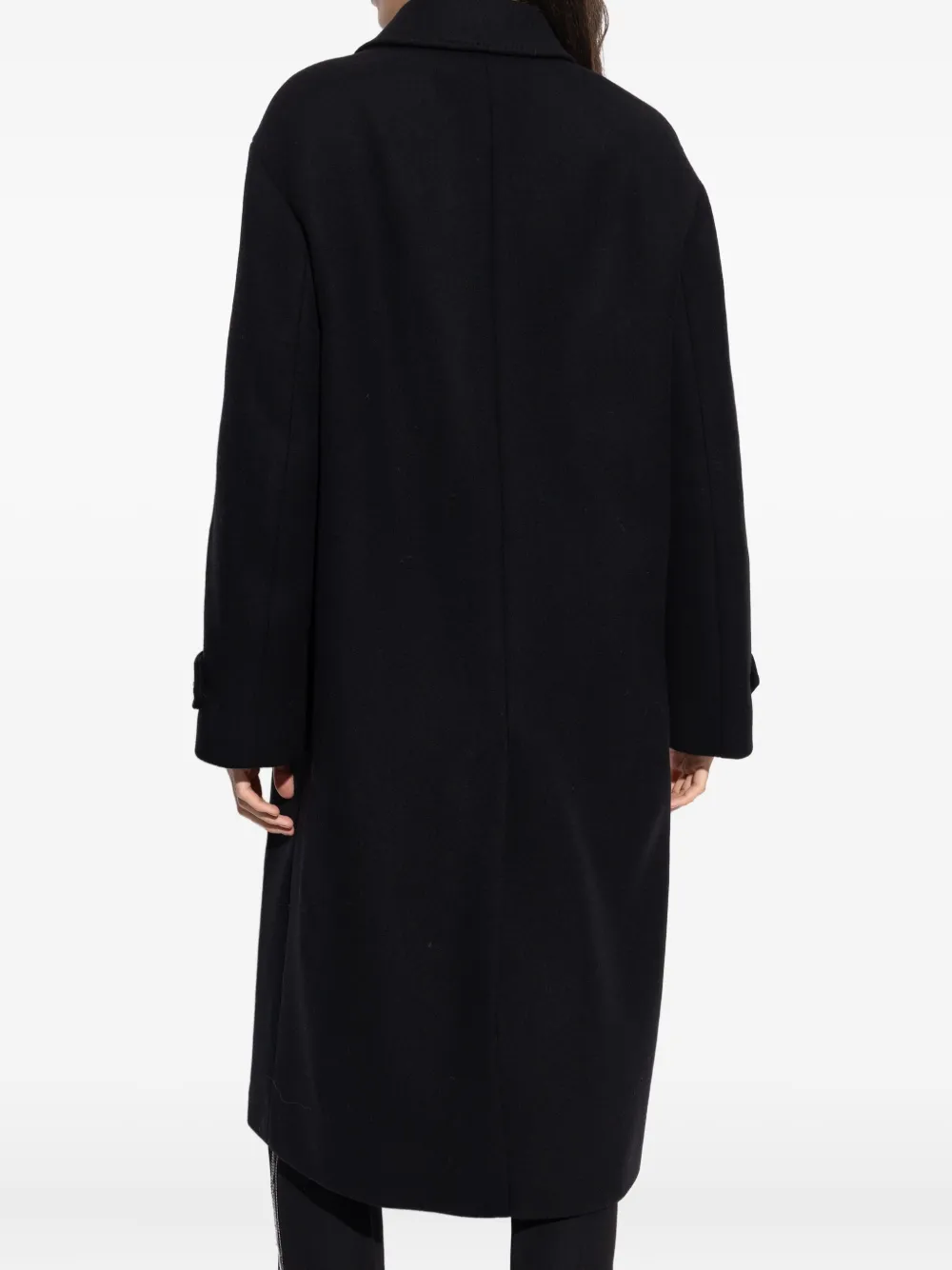 Versace Jas met enkele rij knopen Zwart