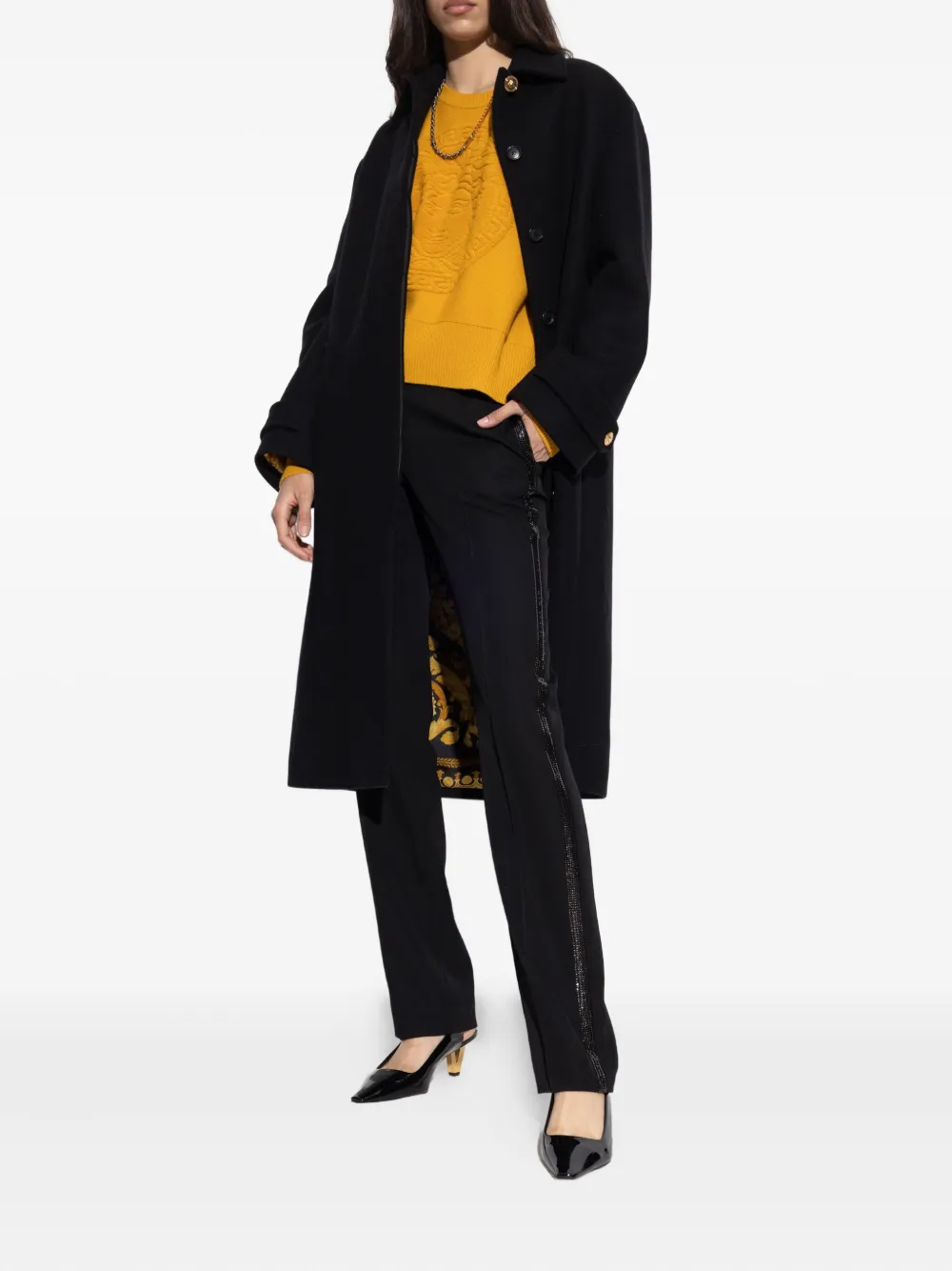 Versace single-breasted coat | Single Breasted Coats | Image 2
