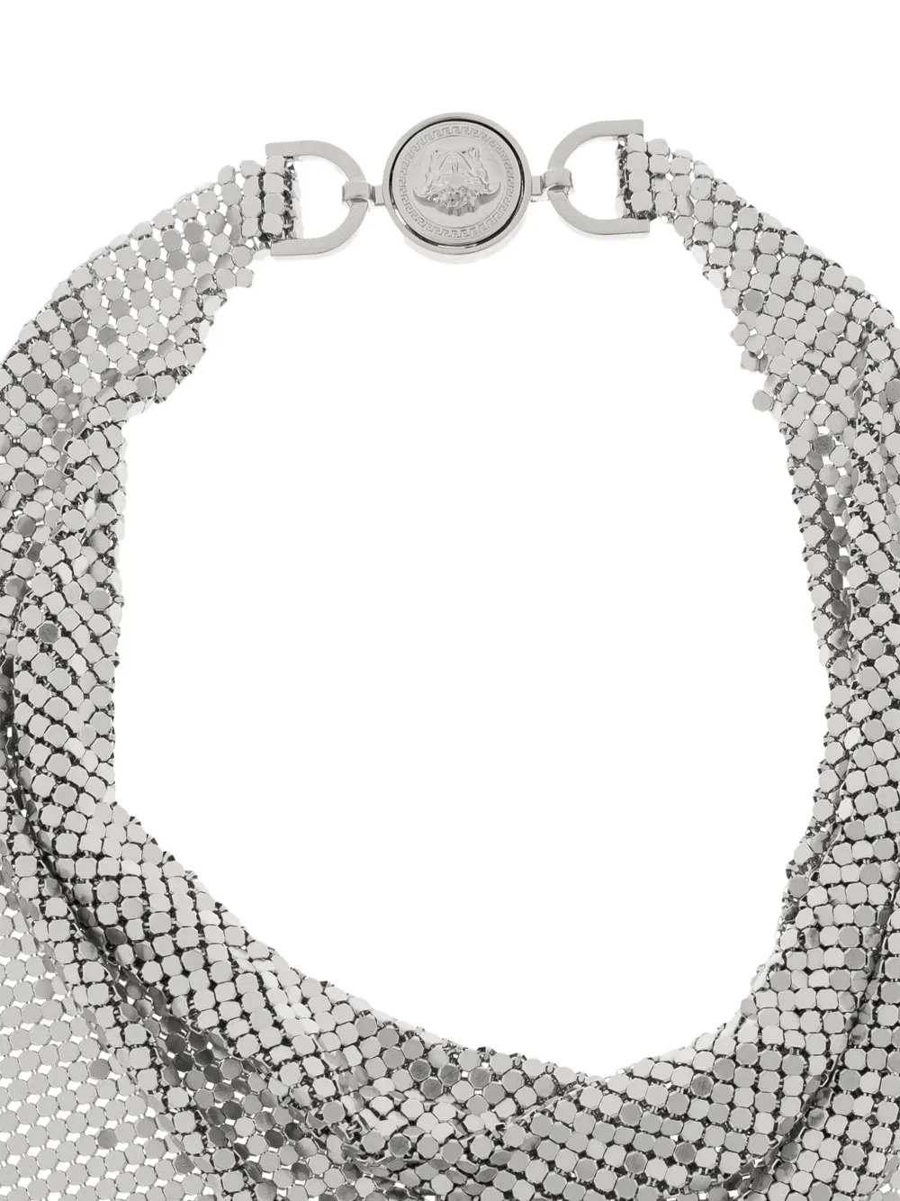 Versace Gleaming Necklace In Metallic