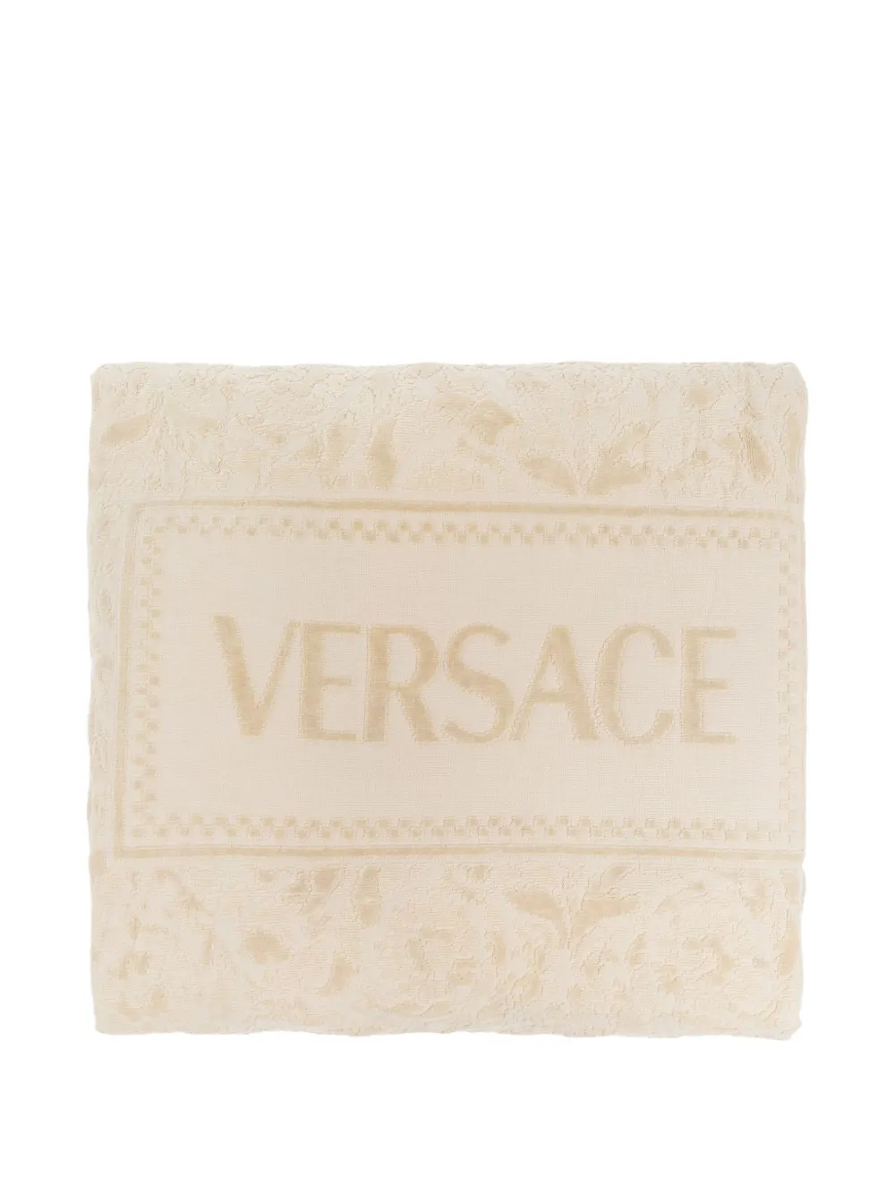 Versace logo-jacquard bath mat - ニュートラル Versace logo-jacquard bath mat - ニュートラル