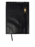 Versace Medusa '95 crocodile-embossed leather notebook - Black