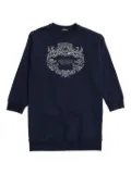 Versace Kids logo-studded dress - Blue