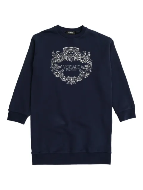 Versace Kids logo-studded dress