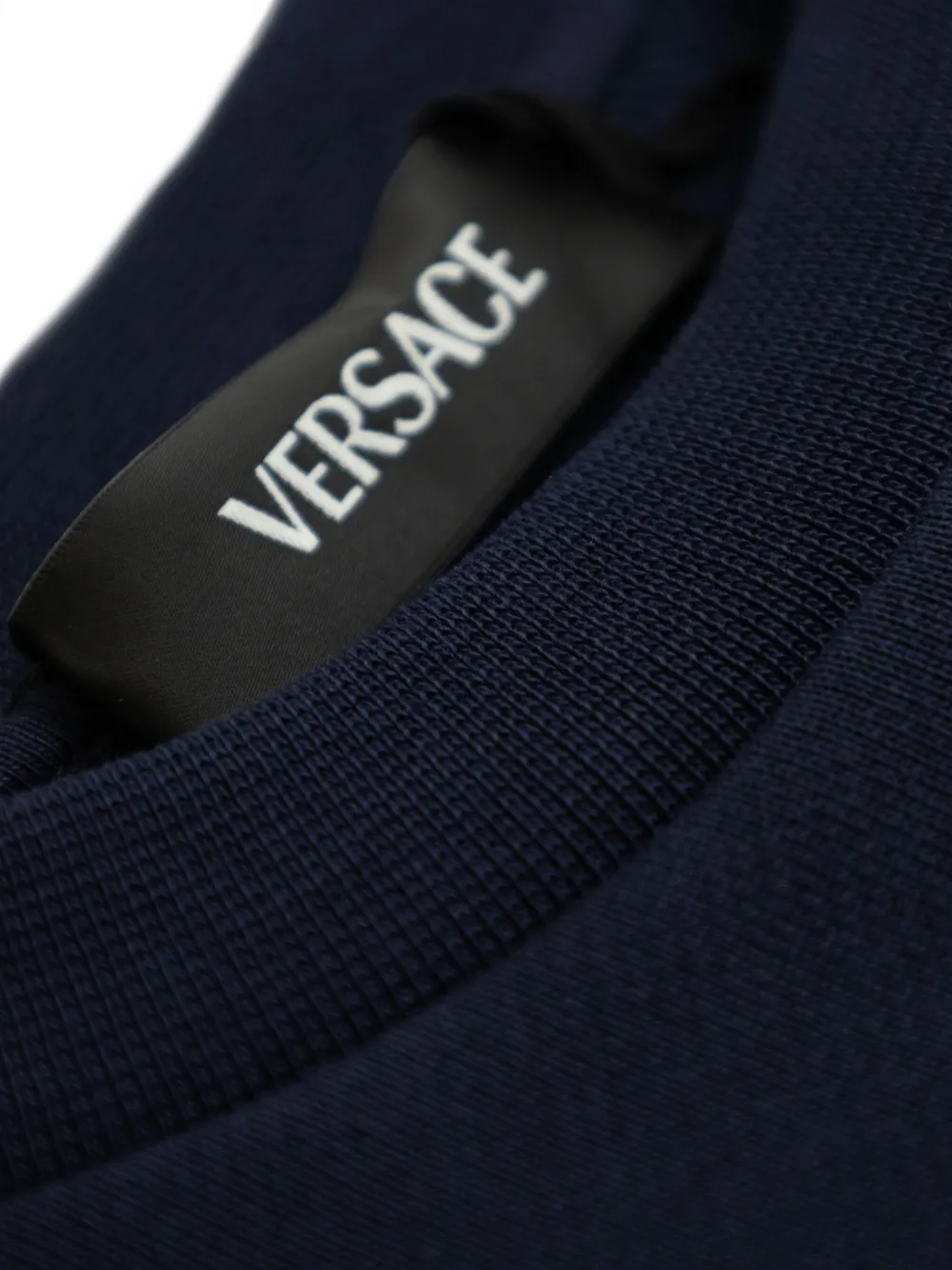 Versace Kids Jurk met logo van studs Blauw