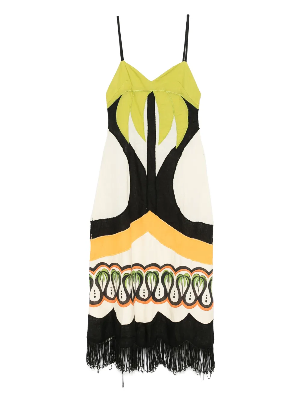 FARM Rio Coconut Tree-print midi dress - ニュートラル FARM Rio Coconut Tree-print midi dress - ニュートラル