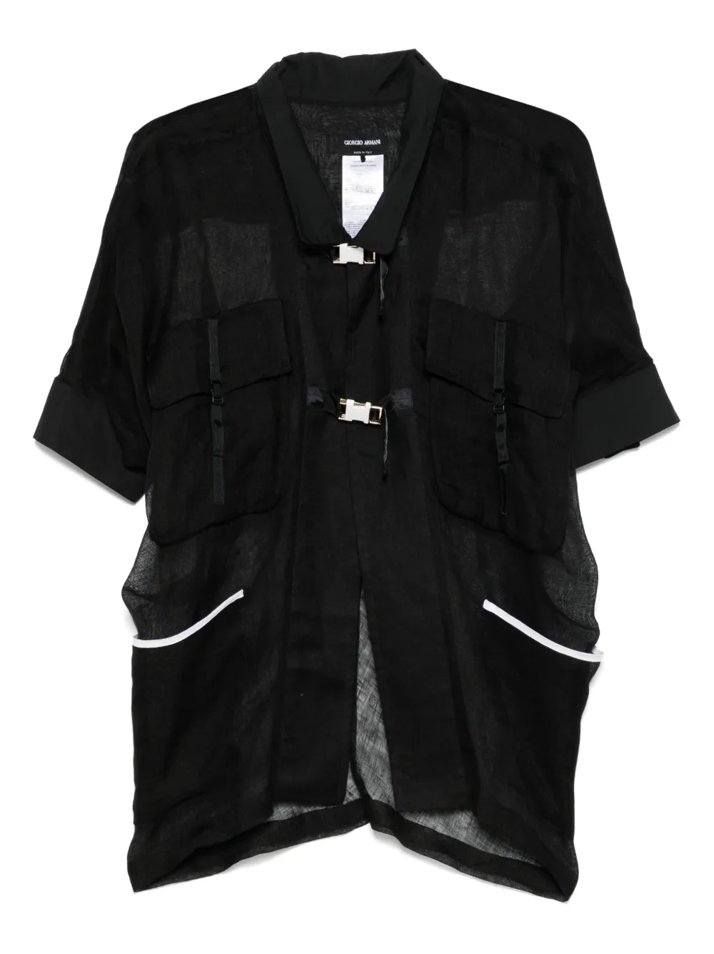 Giorgio Armani Blouse met korte mouwen Zwart