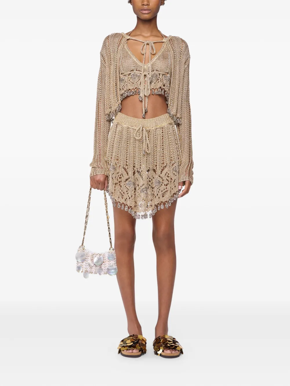 Rabanne crochet skirt - Beige