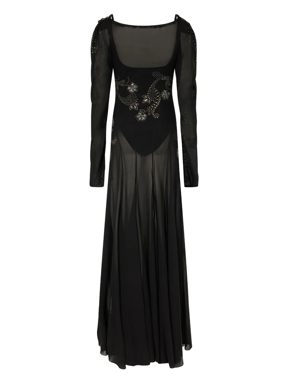 Rabanne Jersey maxi-jurk - Zwart