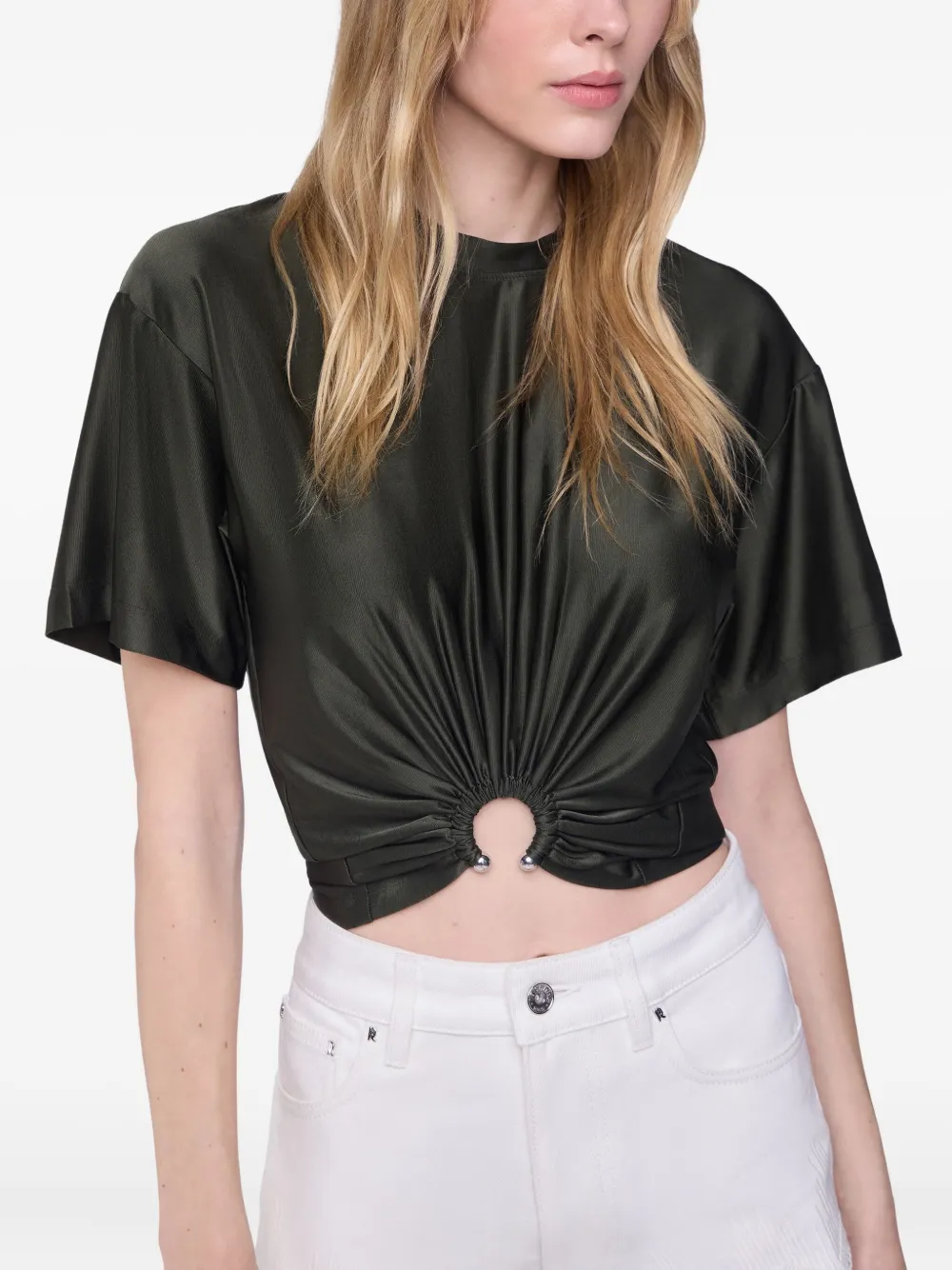 Shop Rabanne Cropped T-shirt