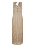 Rabanne crochet midi dress - Neutrals
