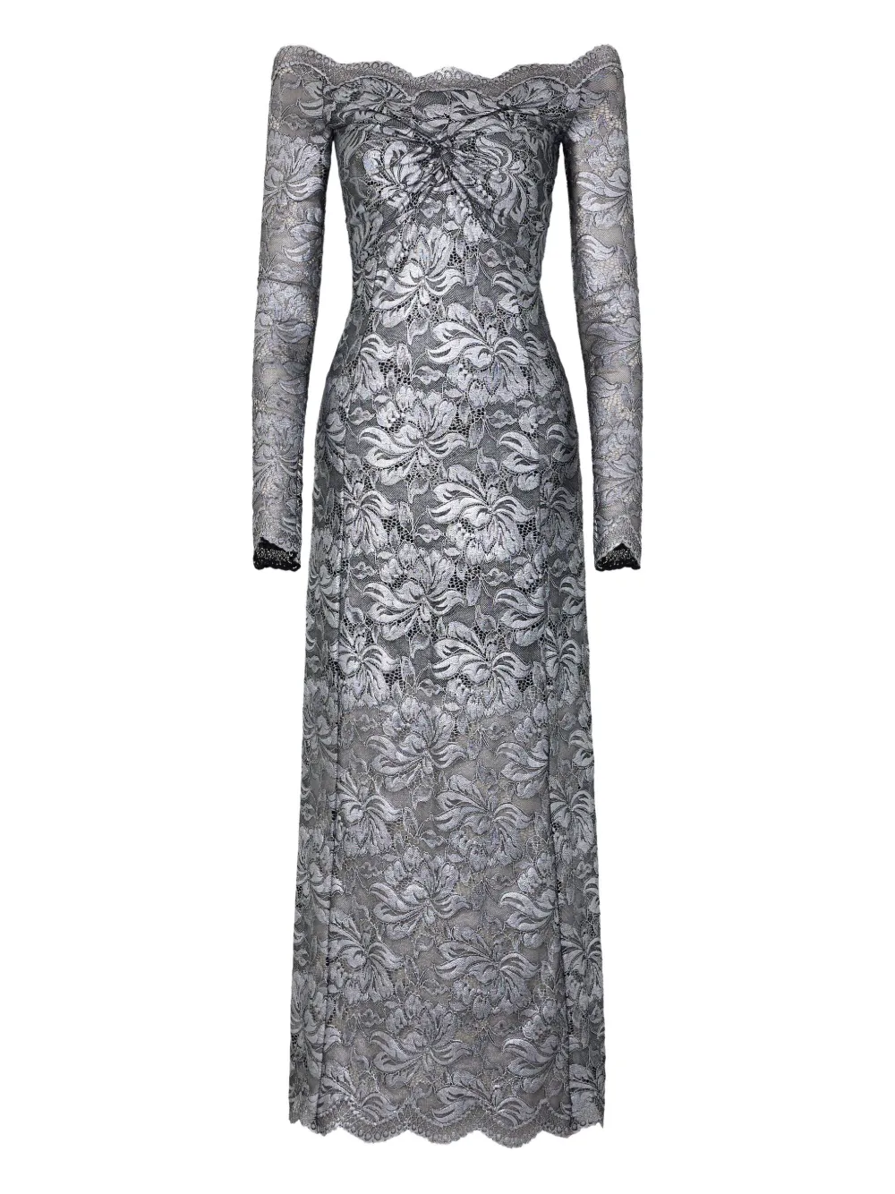 Rabanne Maxi-jurk met kant Zilver