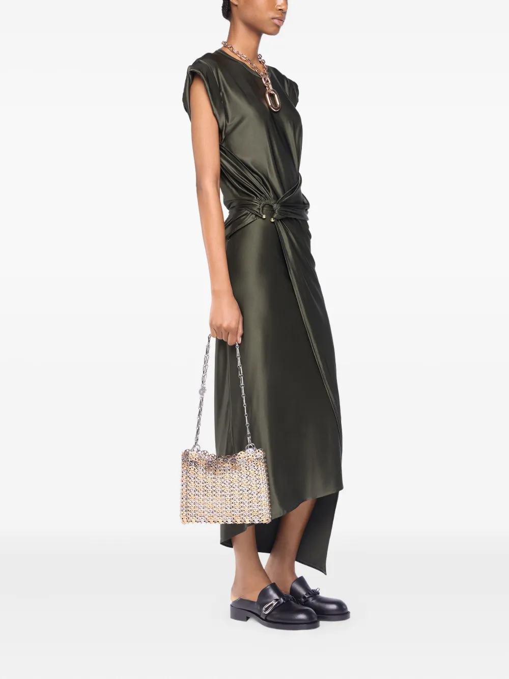 Rabanne draped satin midi dress | Day Dresses | Image 2