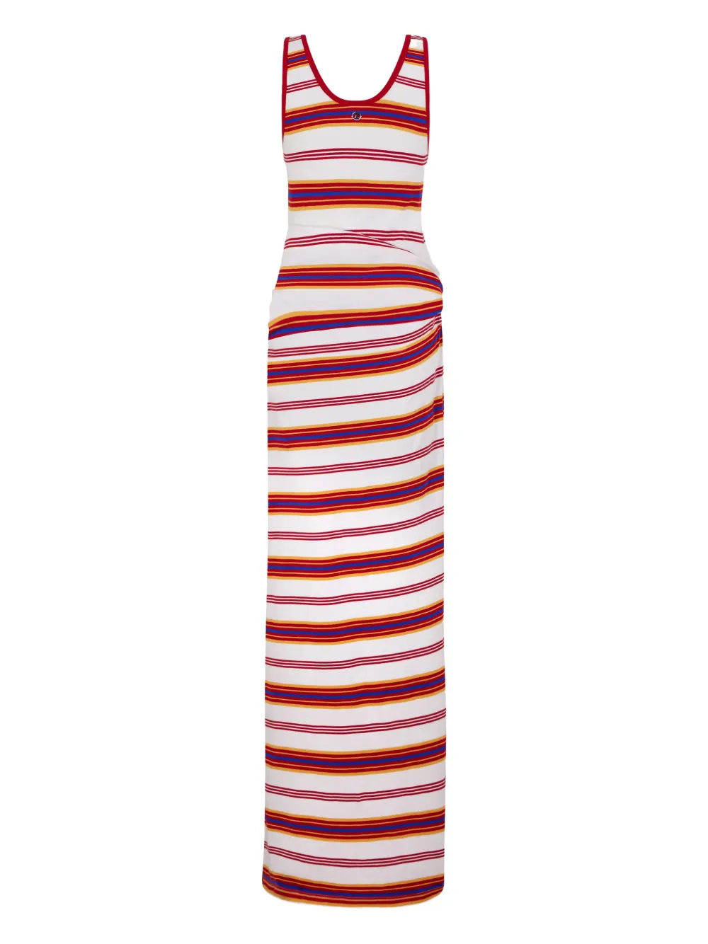 Rabanne Gestreepte maxi-jurk Wit