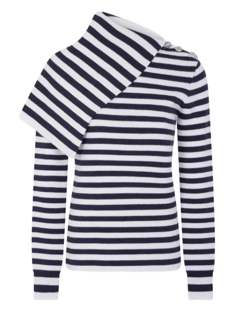 Rabanne asymmetrical striped sweater