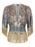 Rabanne sequin-embellished top - Neutrals