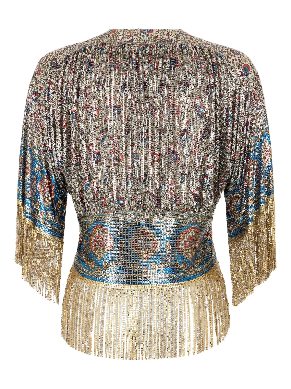 Rabanne Top verfraaid met pailletten Beige