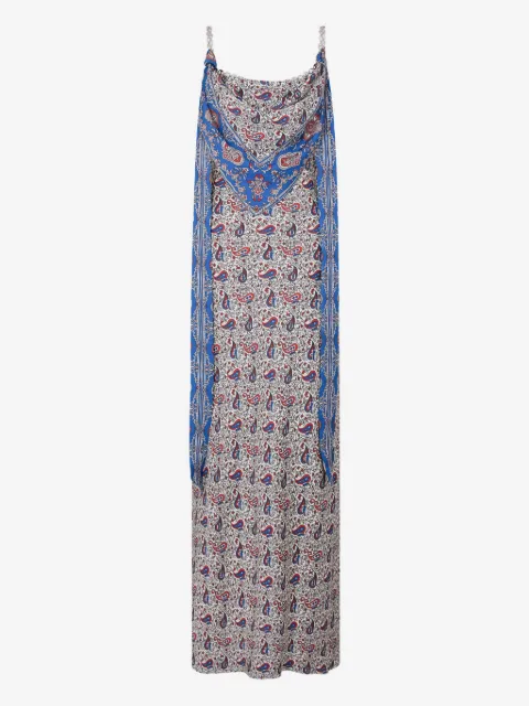 Rabanne Abito lungo con stampa paisley