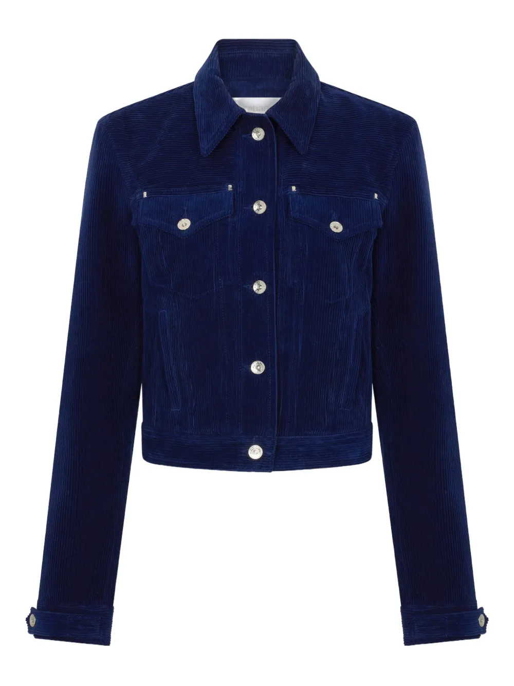 Rabanne Ribfluwelen jack Blauw