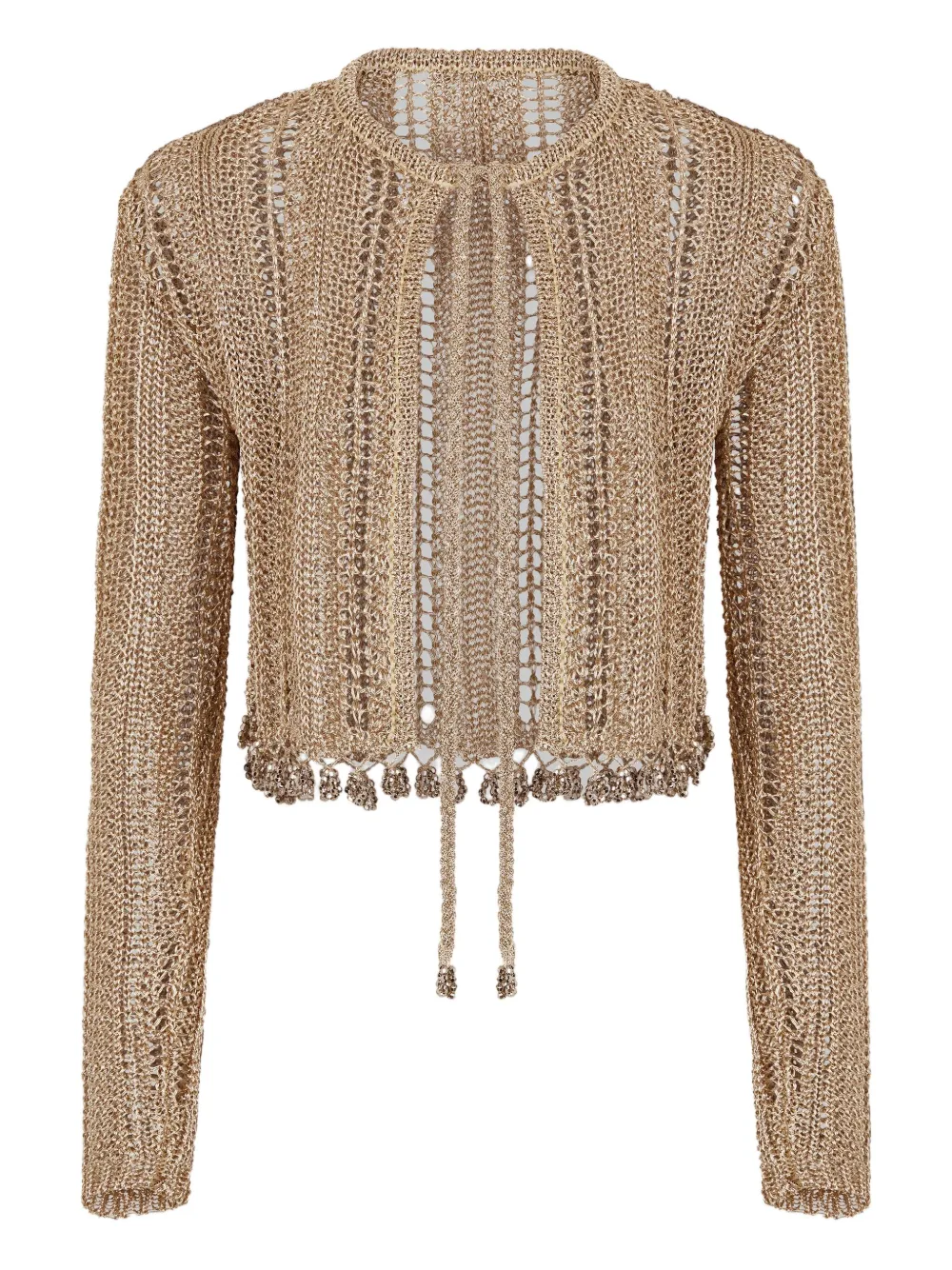 RABANNE CROCHET-KNIT CARDIGAN