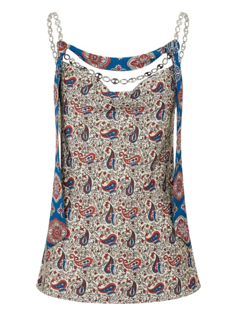 Rabanne paisley-print top