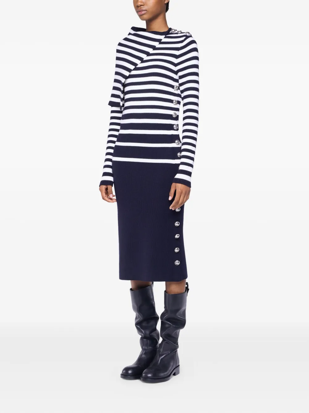 RABANNE WOOL MIDI DRESS
