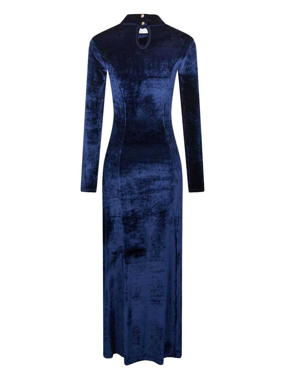 Rabanne Fluwelen jurk met knoopdetail Blauw