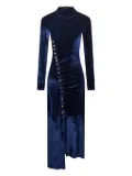 Rabanne velvet button-detail dress - Blue