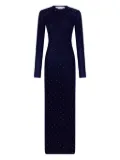 Rabanne beaded long-sleeve gown - Blue