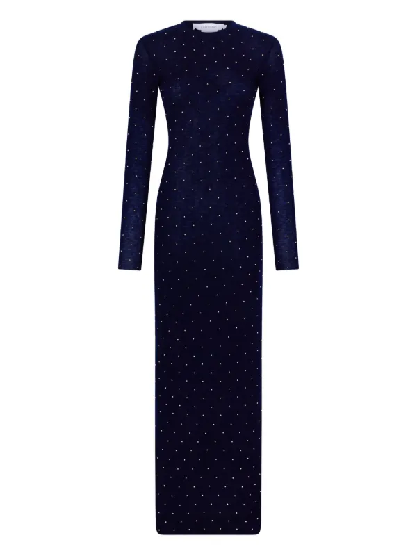 beaded maxi dress long sleeve LONG SLEEVE FULLY BEADED SHEATH GOWN CD0239