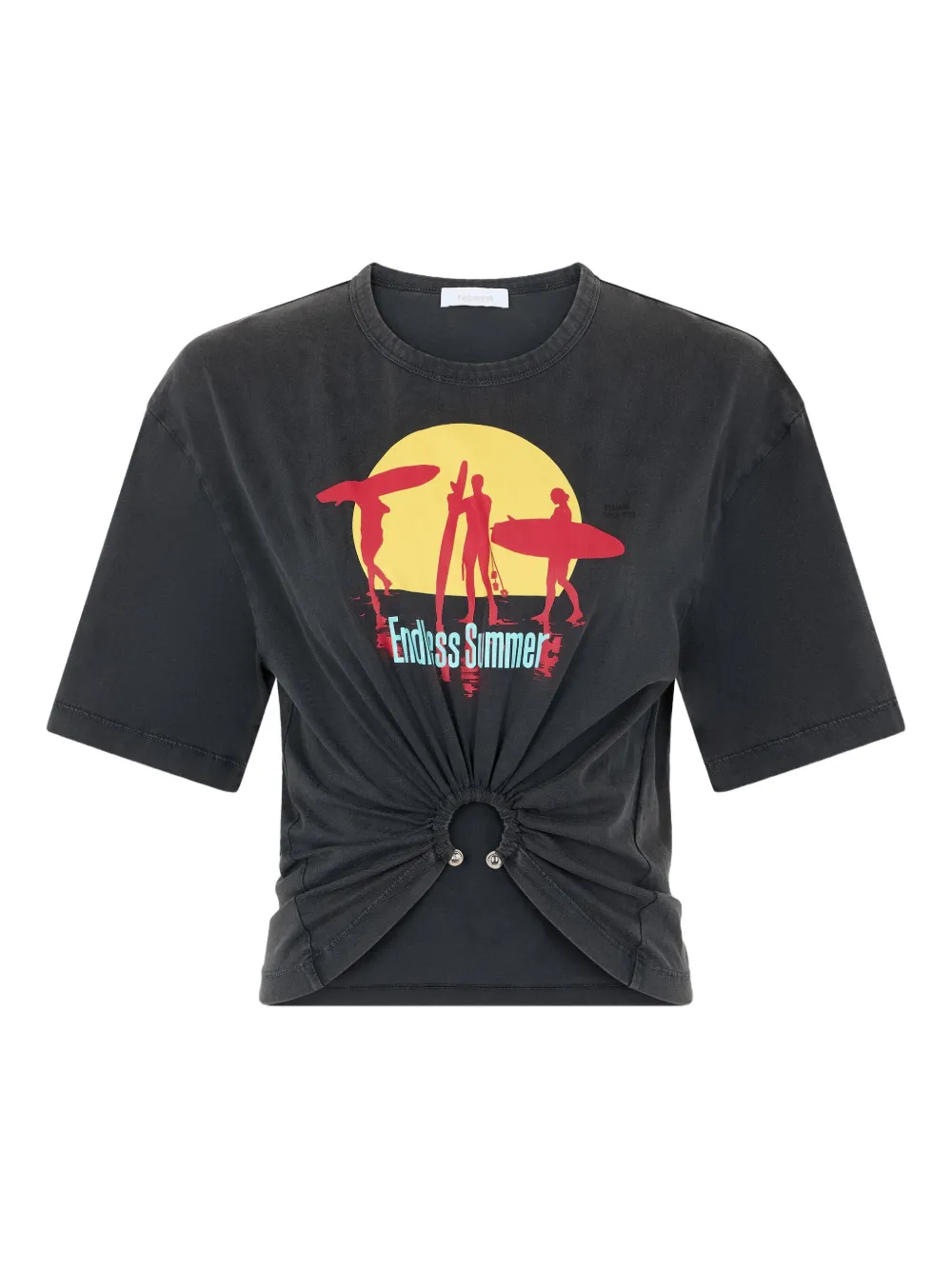 Rabanne playera con estampado gráfico | gris | Image 1