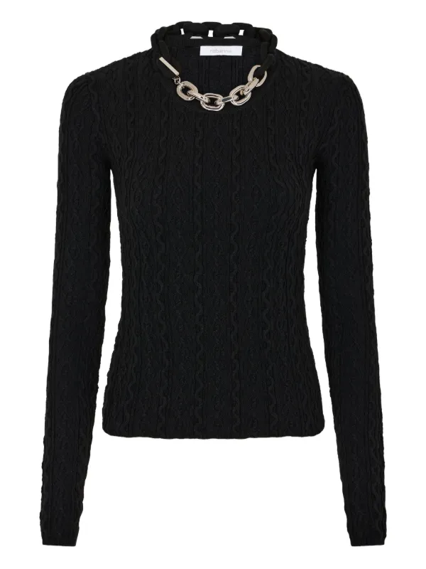 Rabanne Chain-detail Sweater in Black
