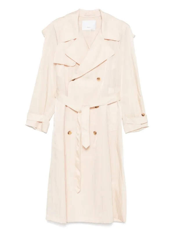 WARDROBE.NYC Belted Trench Coat in Neutrals