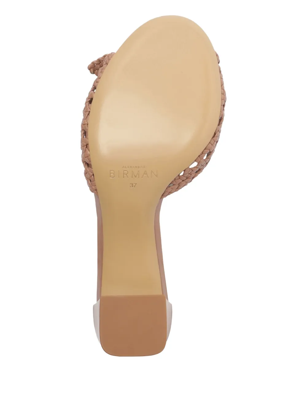 Alexandre Birman Easy Clarita Tresse Block Heel Slingback Sandal In Brown