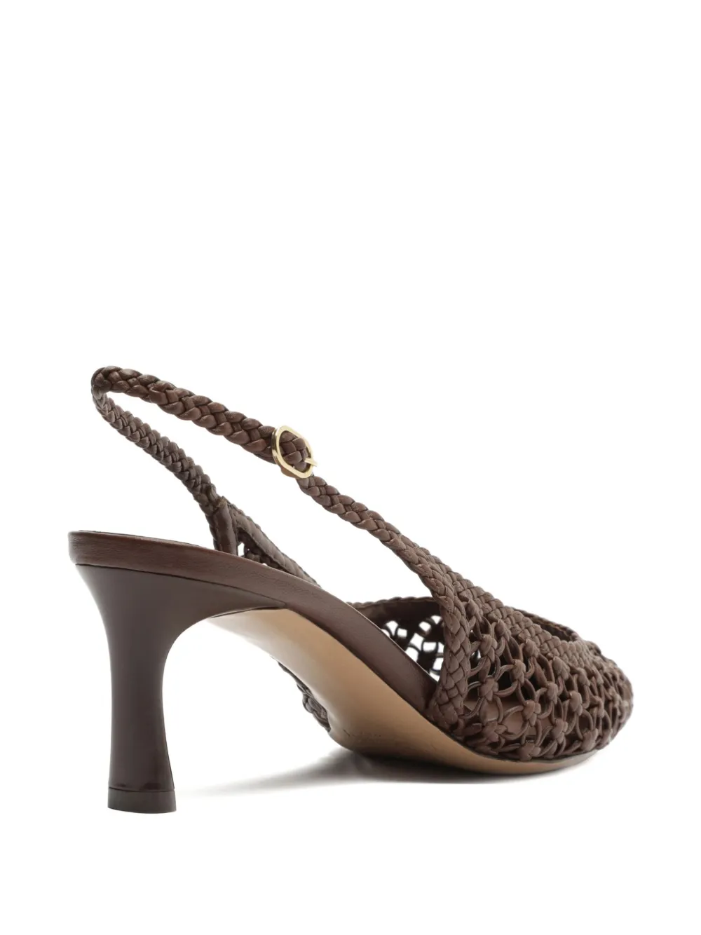 Alexandre Birman Jane Tresse Pointed Toe Slingback Pump In Brown