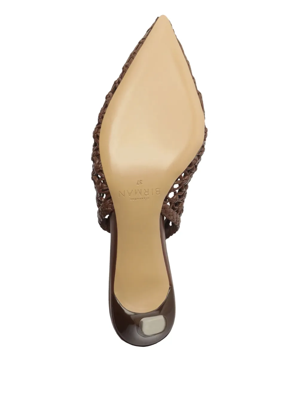Alexandre Birman Jane Tresse Pointed Toe Slingback Pump In Brown
