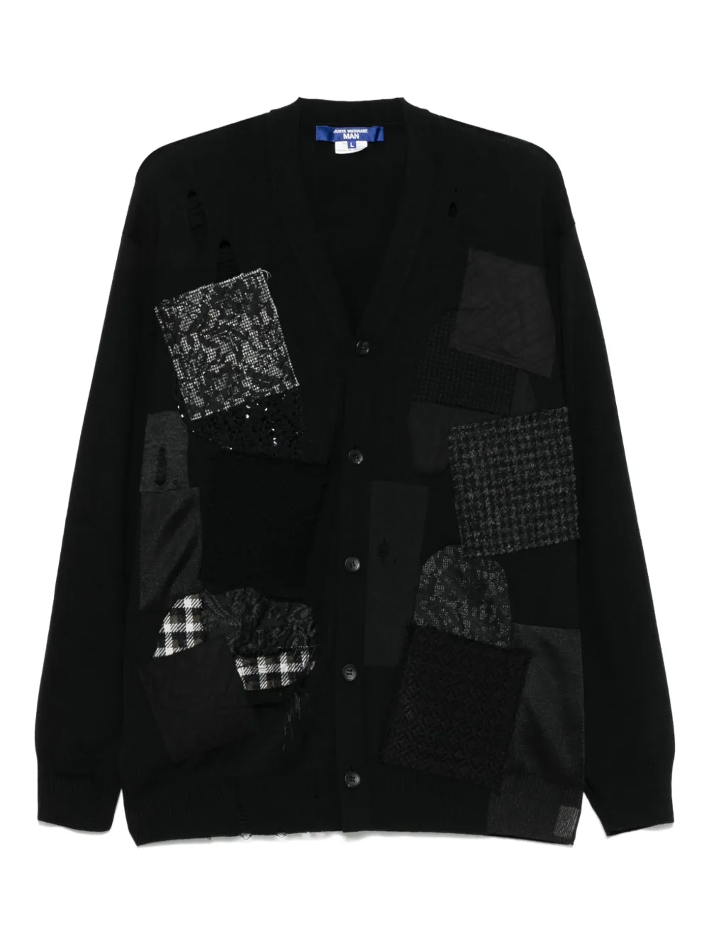 Junya Watanabe MAN panelled cardigan | Black | Image 1